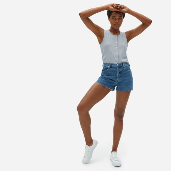 EVERLANE Selfie Tank Light Blue Size XS - Picture 2 of 4